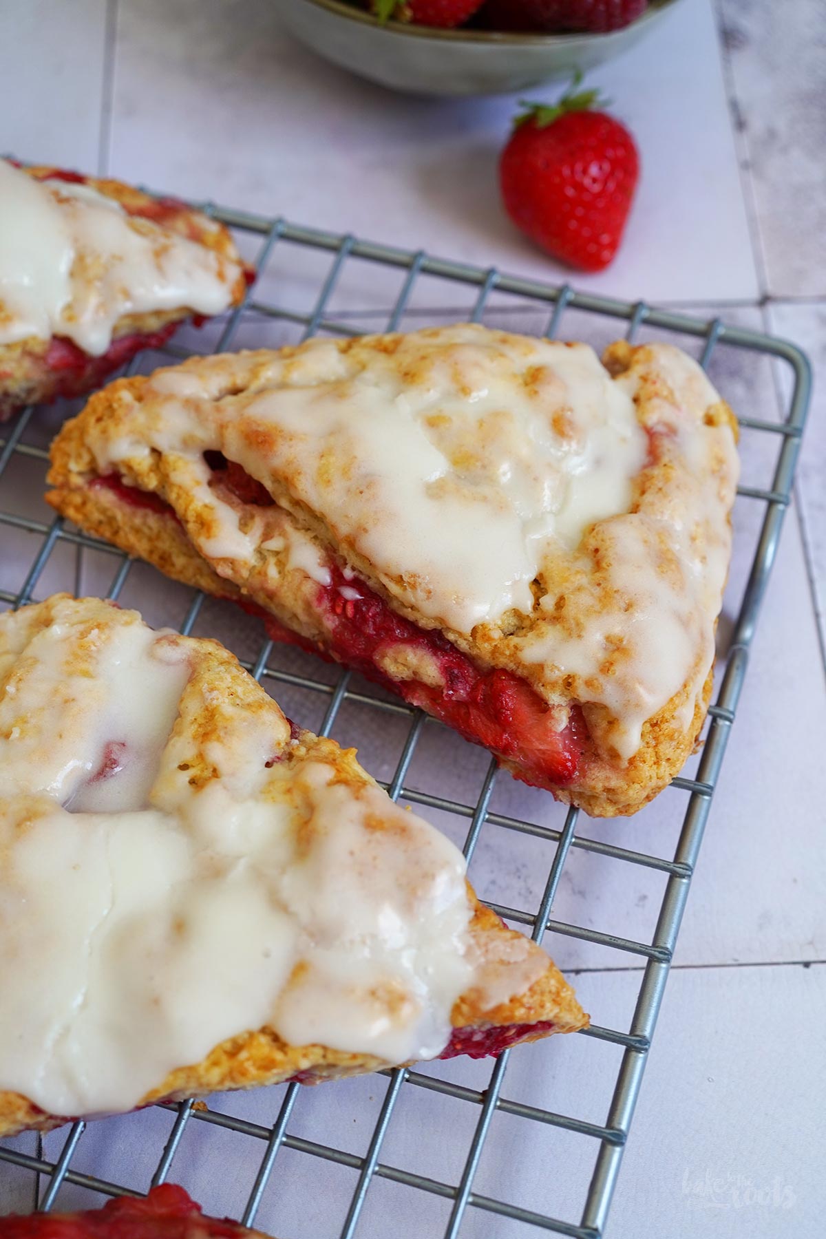 Strawberry Raspberry Scones | Bake to the roots