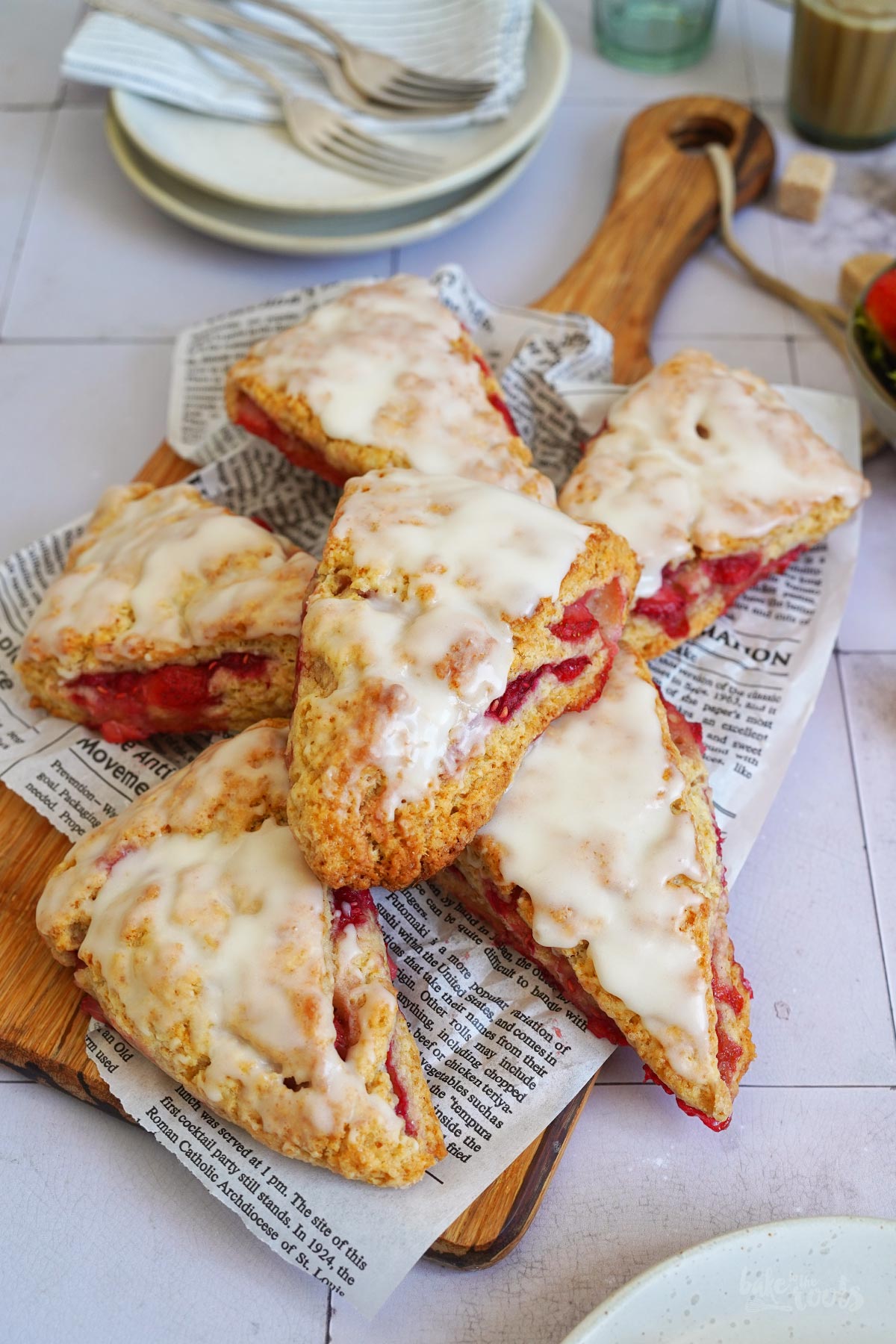 Strawberry Raspberry Scones | Bake to the roots