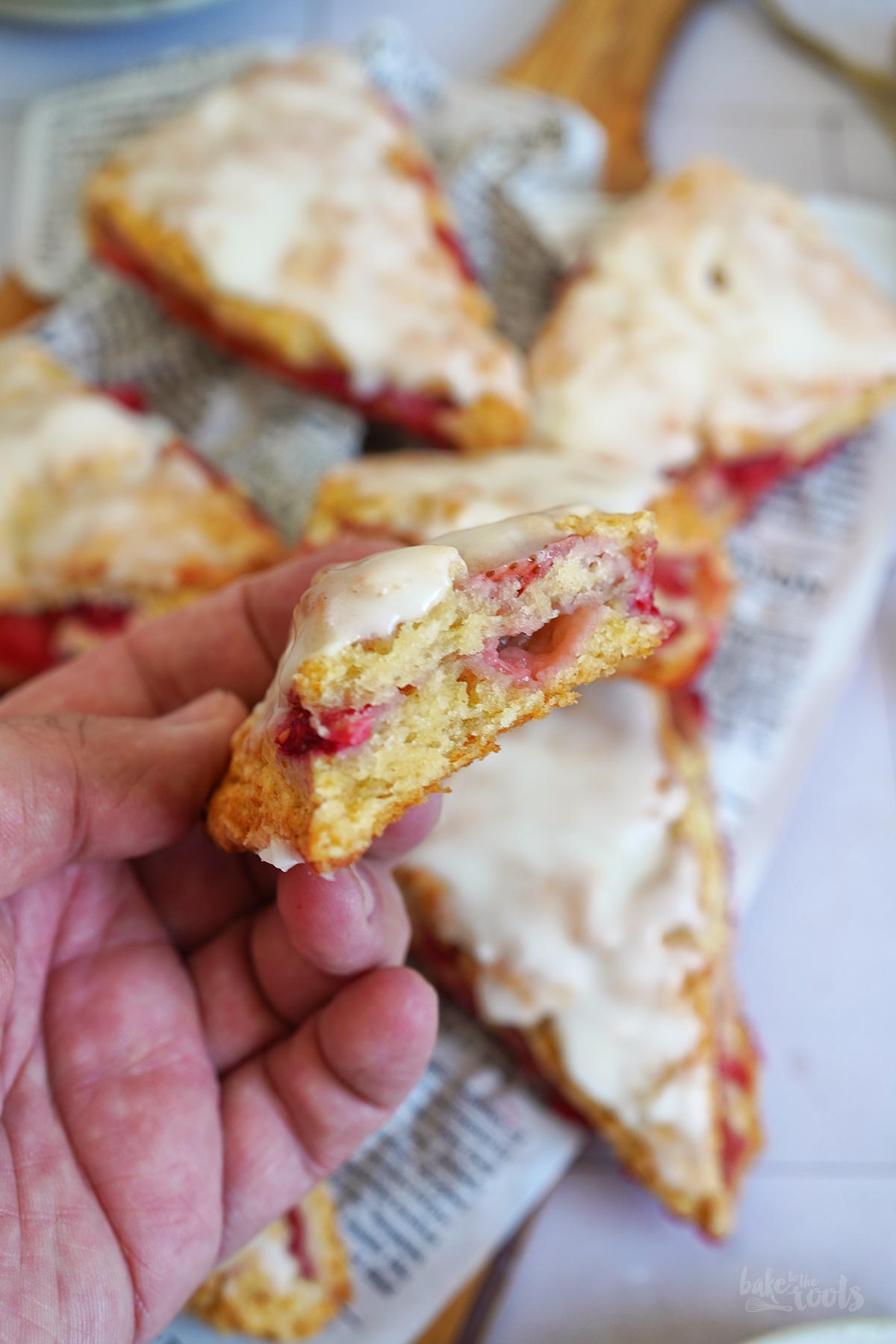 Strawberry Raspberry Scones | Bake to the roots