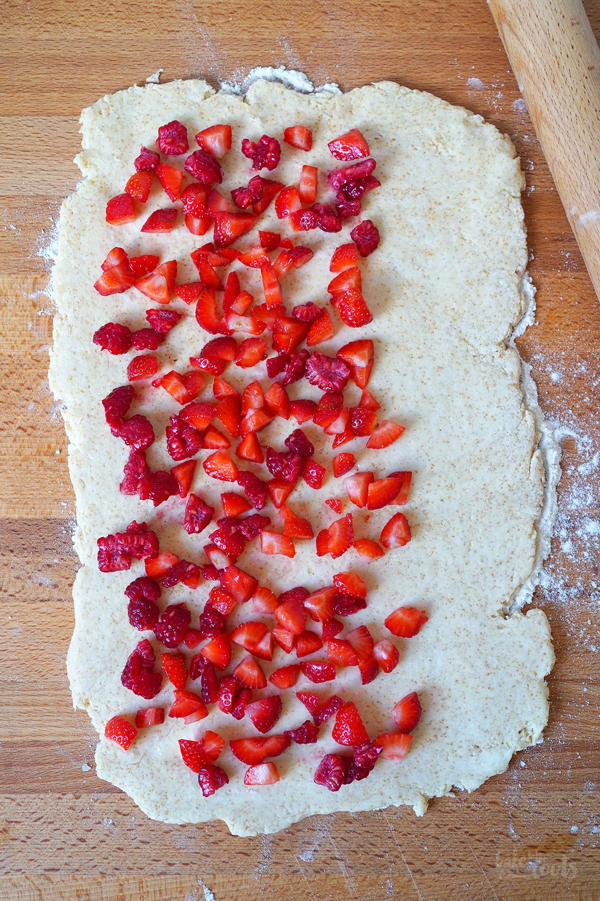 Strawberry Raspberry Scones | Bake to the roots
