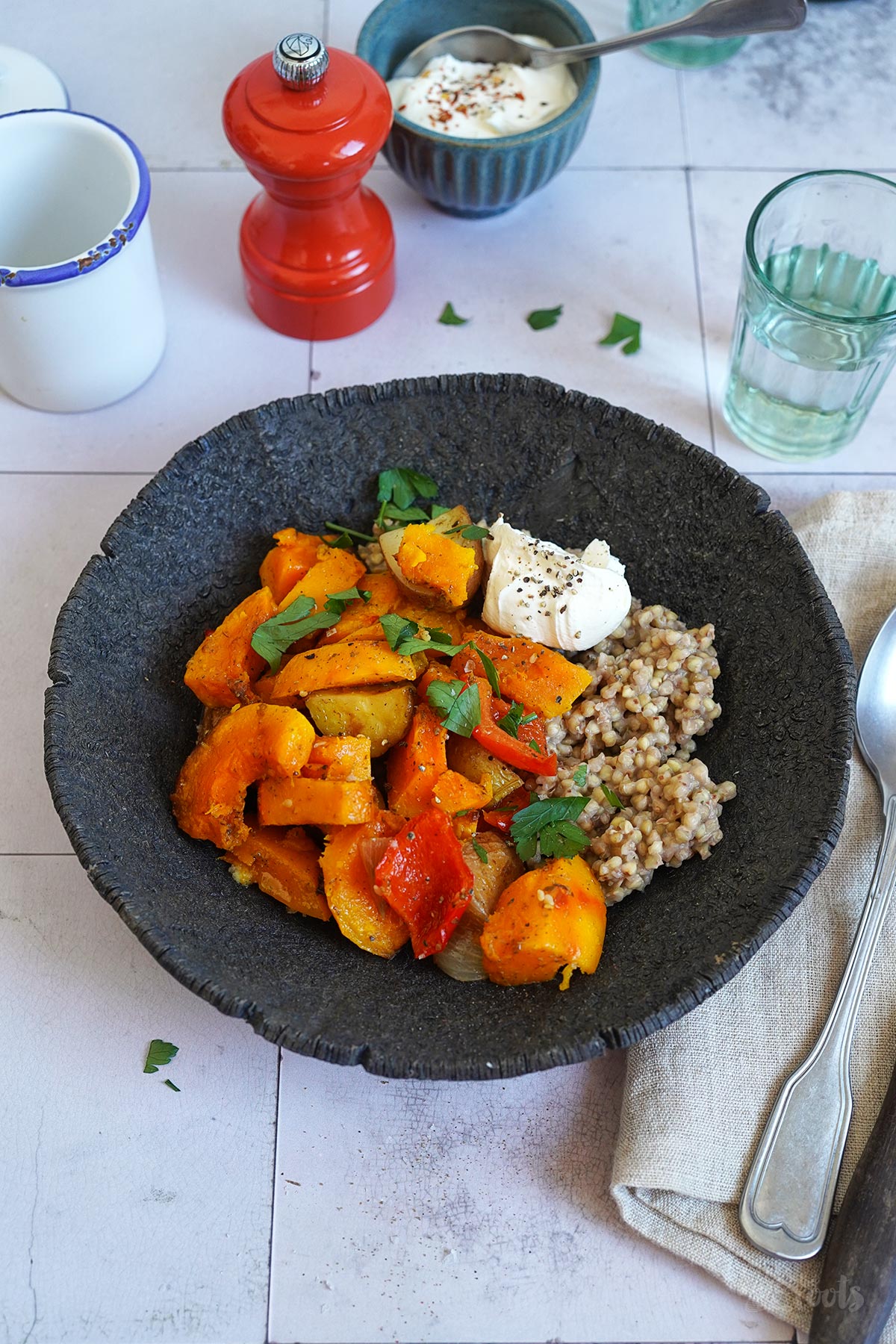 Buckwheat Bowls with Oven Veggies | Bake to the roots