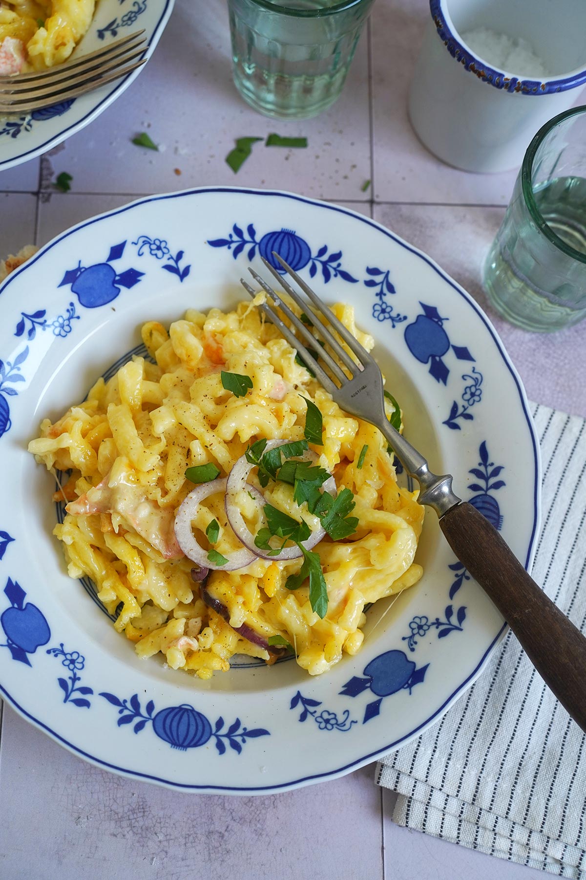 Air Fryer German Käsespätzle aka. Cheese Noodles | Bake to the roots