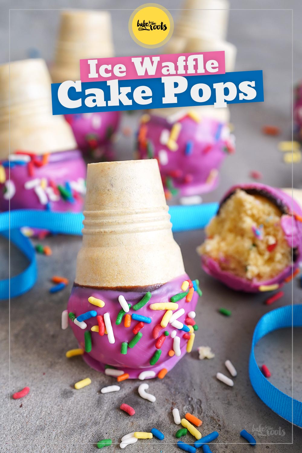 (Melting) Eiswaffel Cake Pops | Bake to the roots