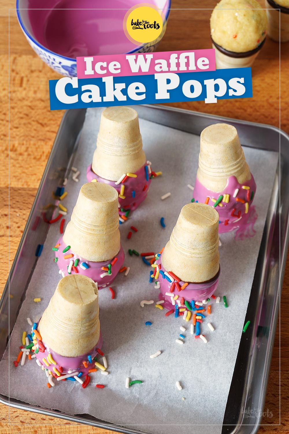 (Melting) Eiswaffel Cake Pops | Bake to the roots