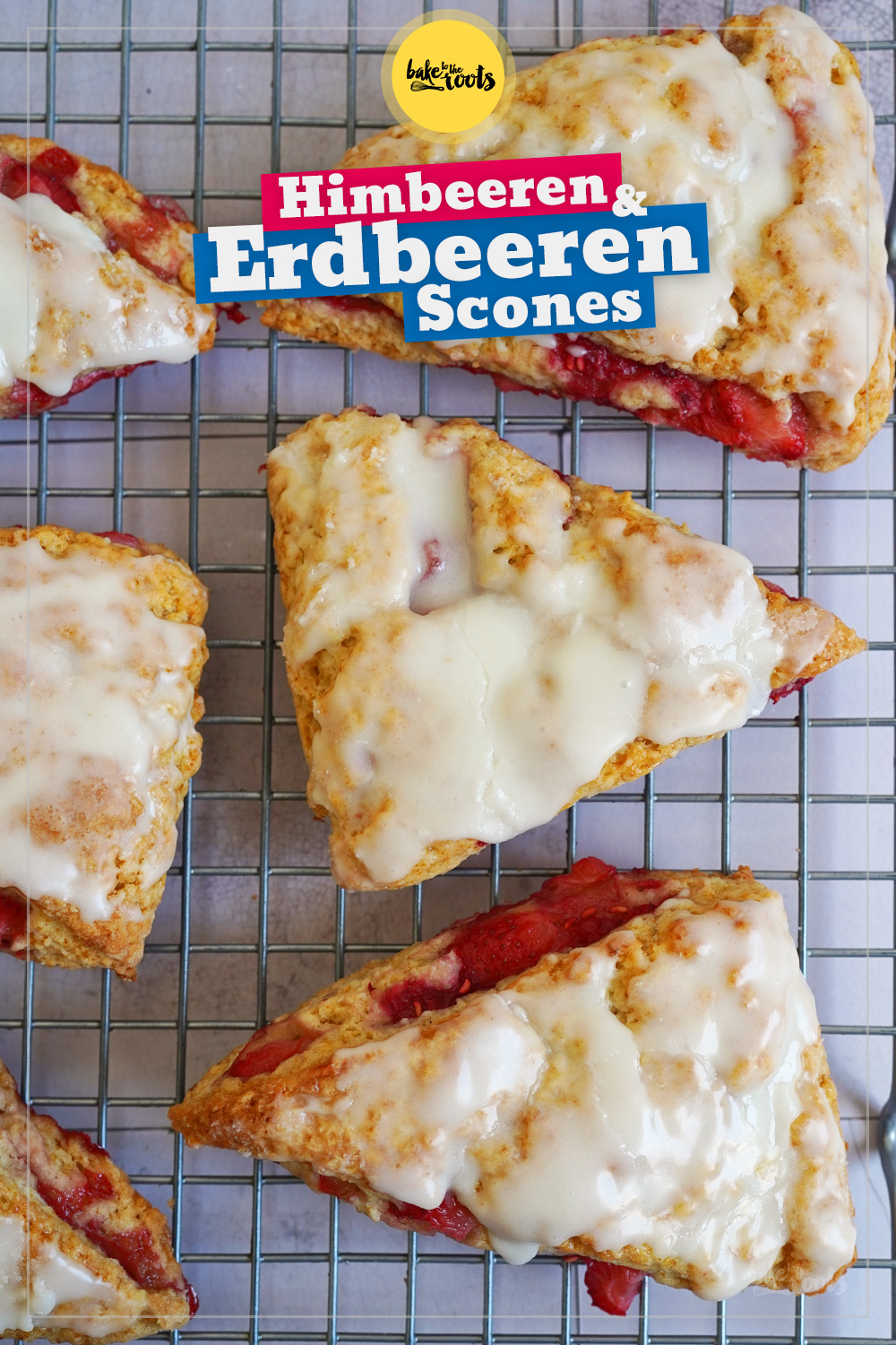 Erdbeeren & Himbeeren Scones | Bake to the roots