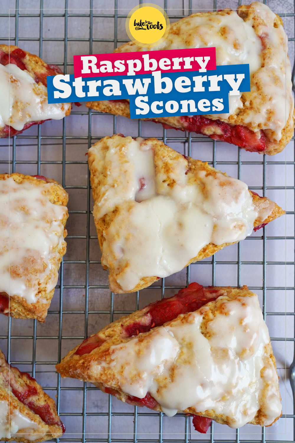 Strawberry Raspberry Scones | Bake to the roots
