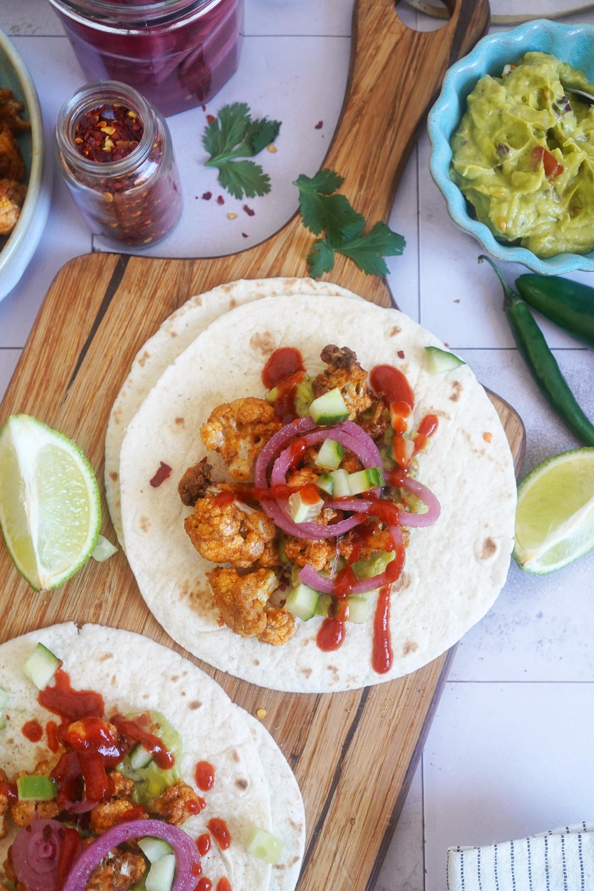 Air Fryer Cauliflower Tacos | Bake to the roots