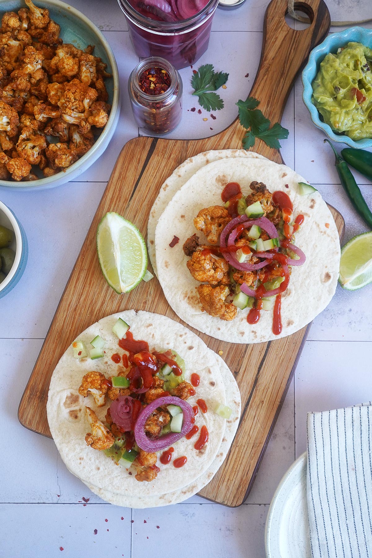 Air Fryer Cauliflower Tacos | Bake to the roots