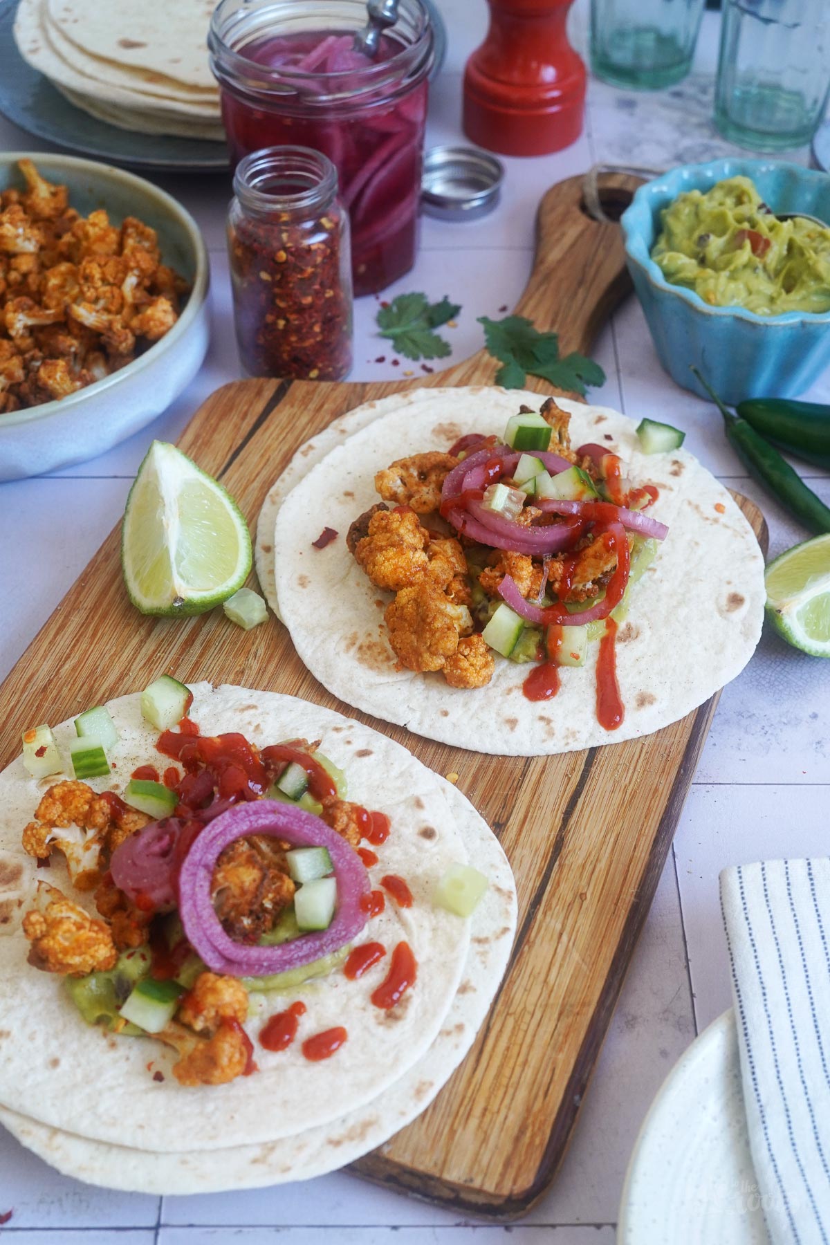 Air Fryer Cauliflower Tacos | Bake to the roots
