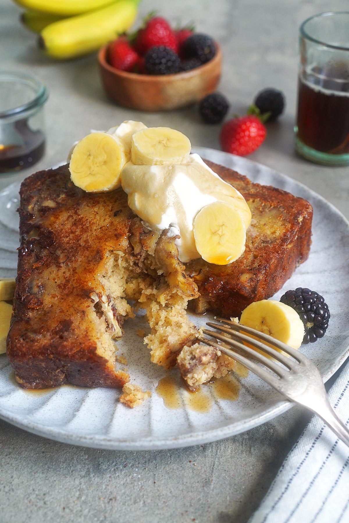 Banana Bread French Toast | Bake to the roots