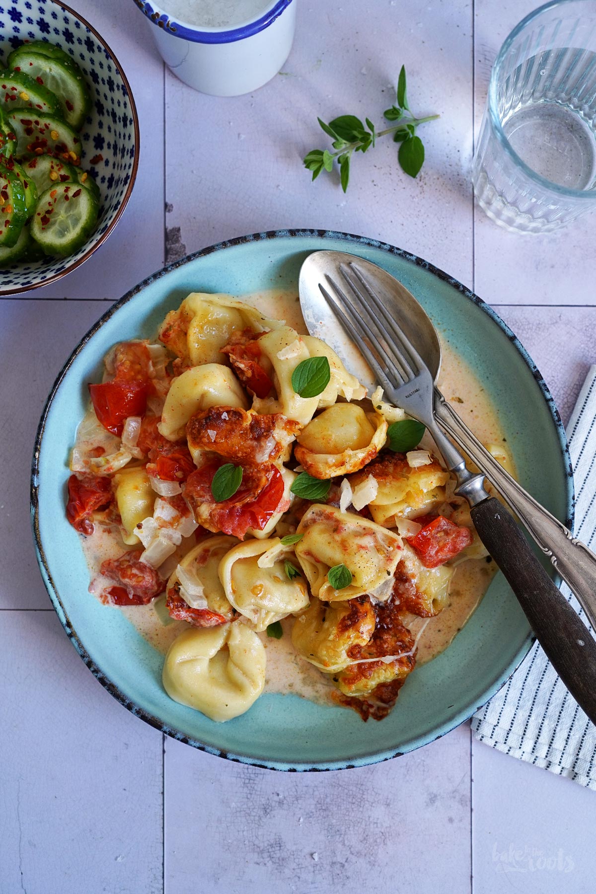AirFryer Tortellini Auflauf mit Tomaten | Bake to the roots