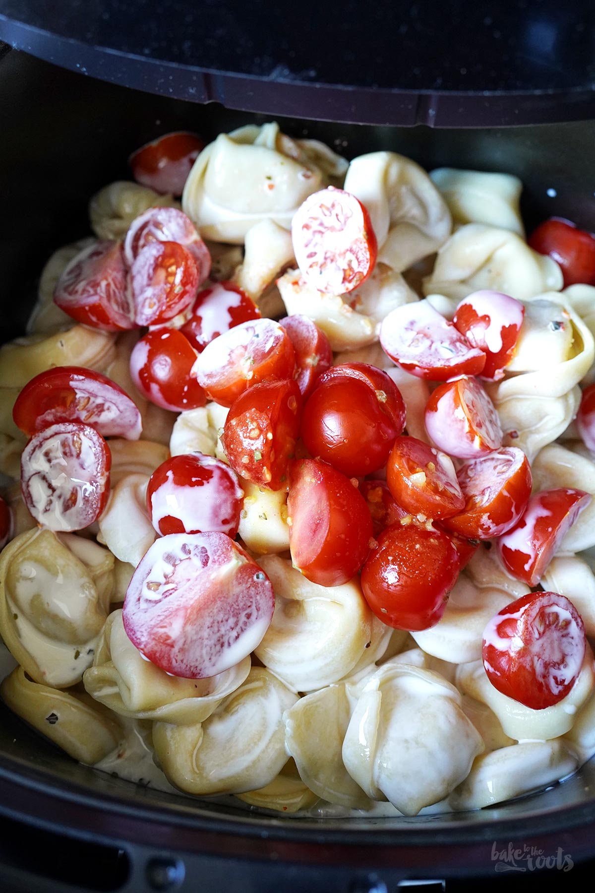 AirFryer Tortellini Auflauf mit Tomaten | Bake to the roots