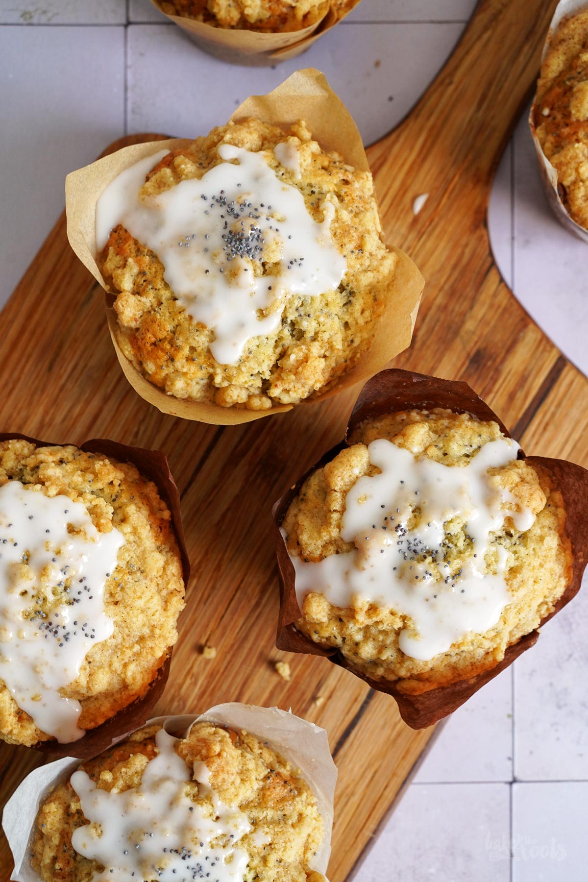 Zitrone & Mohn Streusel Muffins | Bake to the roots