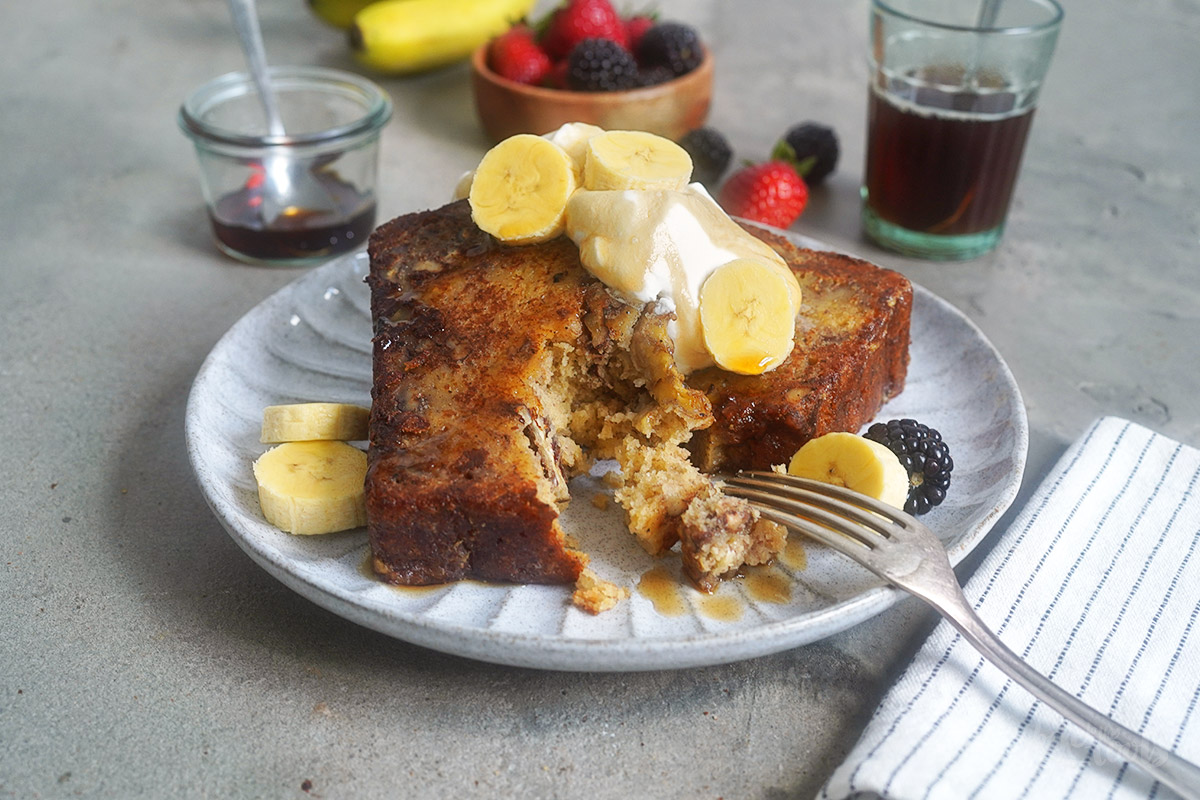 Banana Bread French Toast | Bake to the roots