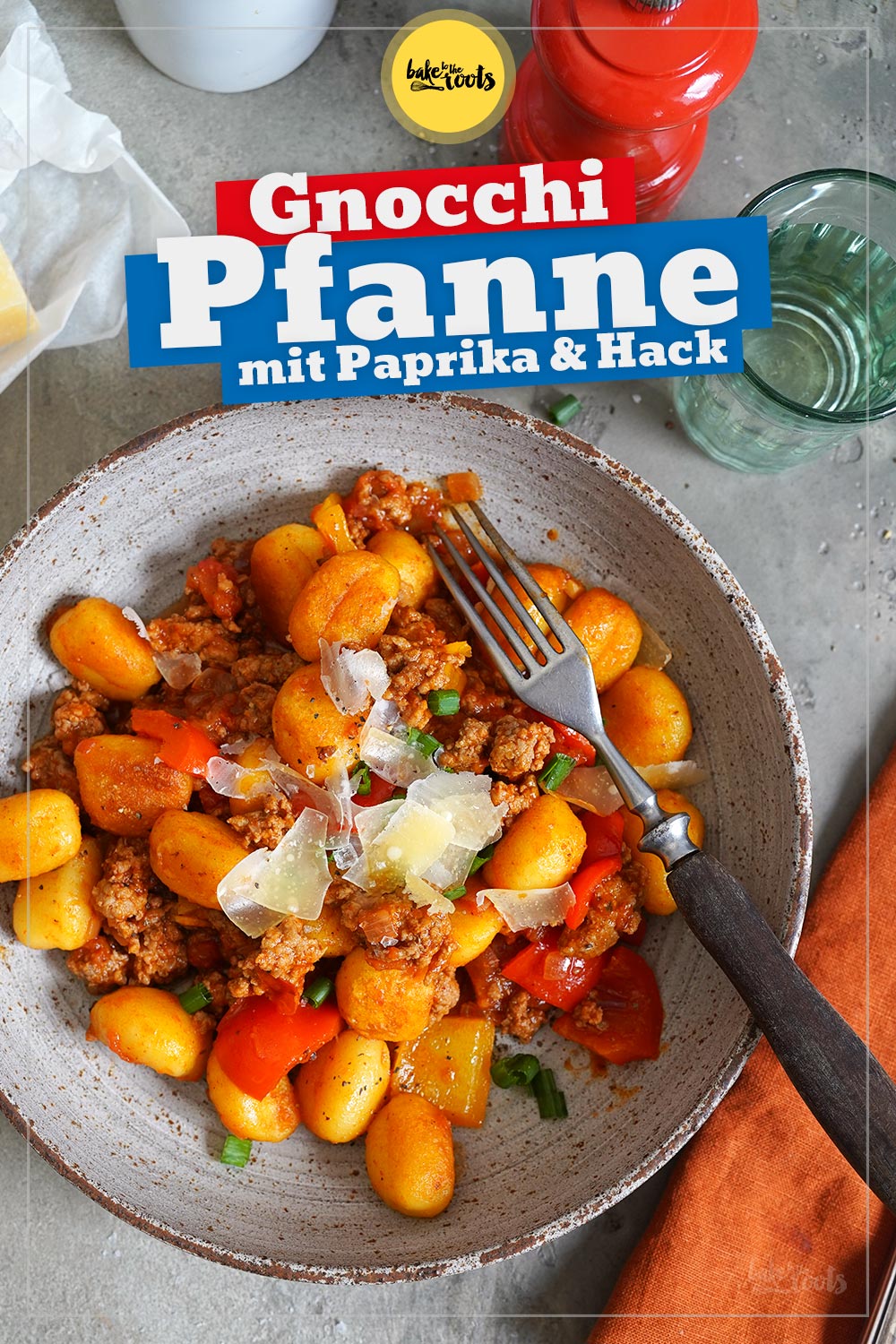 Gnocchi Pfanne mit Paprika & Hackfleisch | Bake to the roots