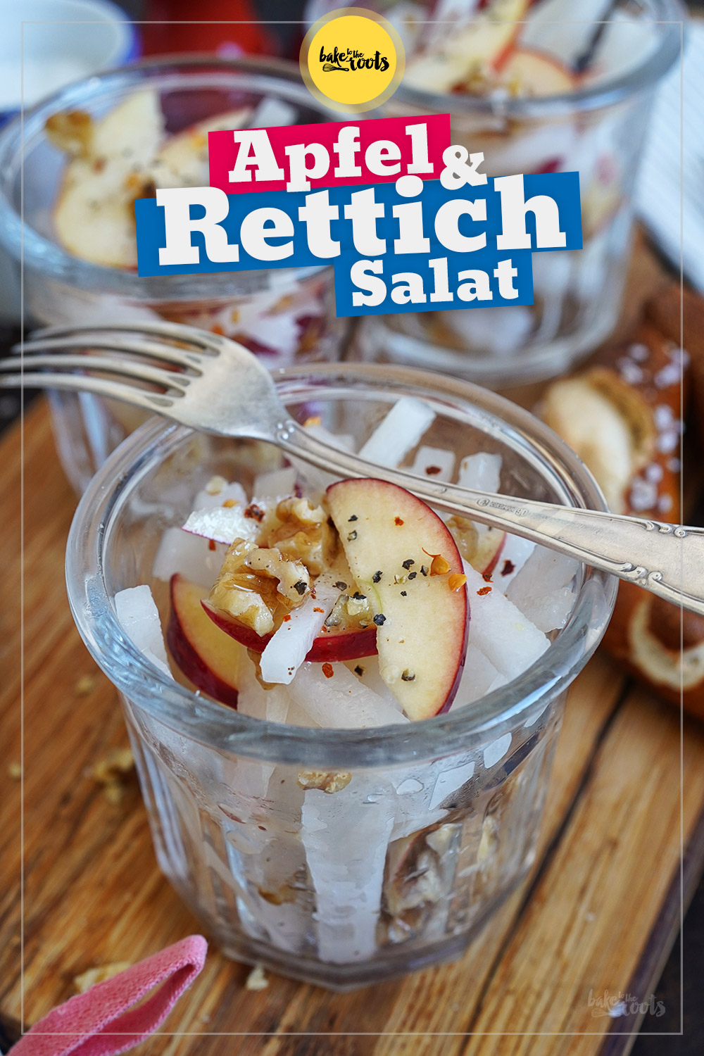 Einfacher Apfel & Rettich Salat | Bake to the roots