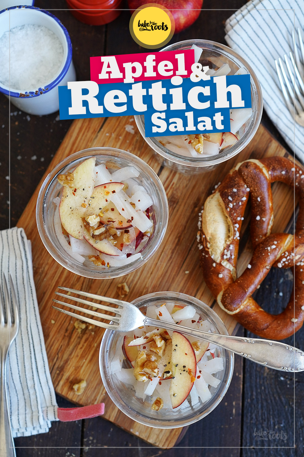 Einfacher Apfel & Rettich Salat | Bake to the roots