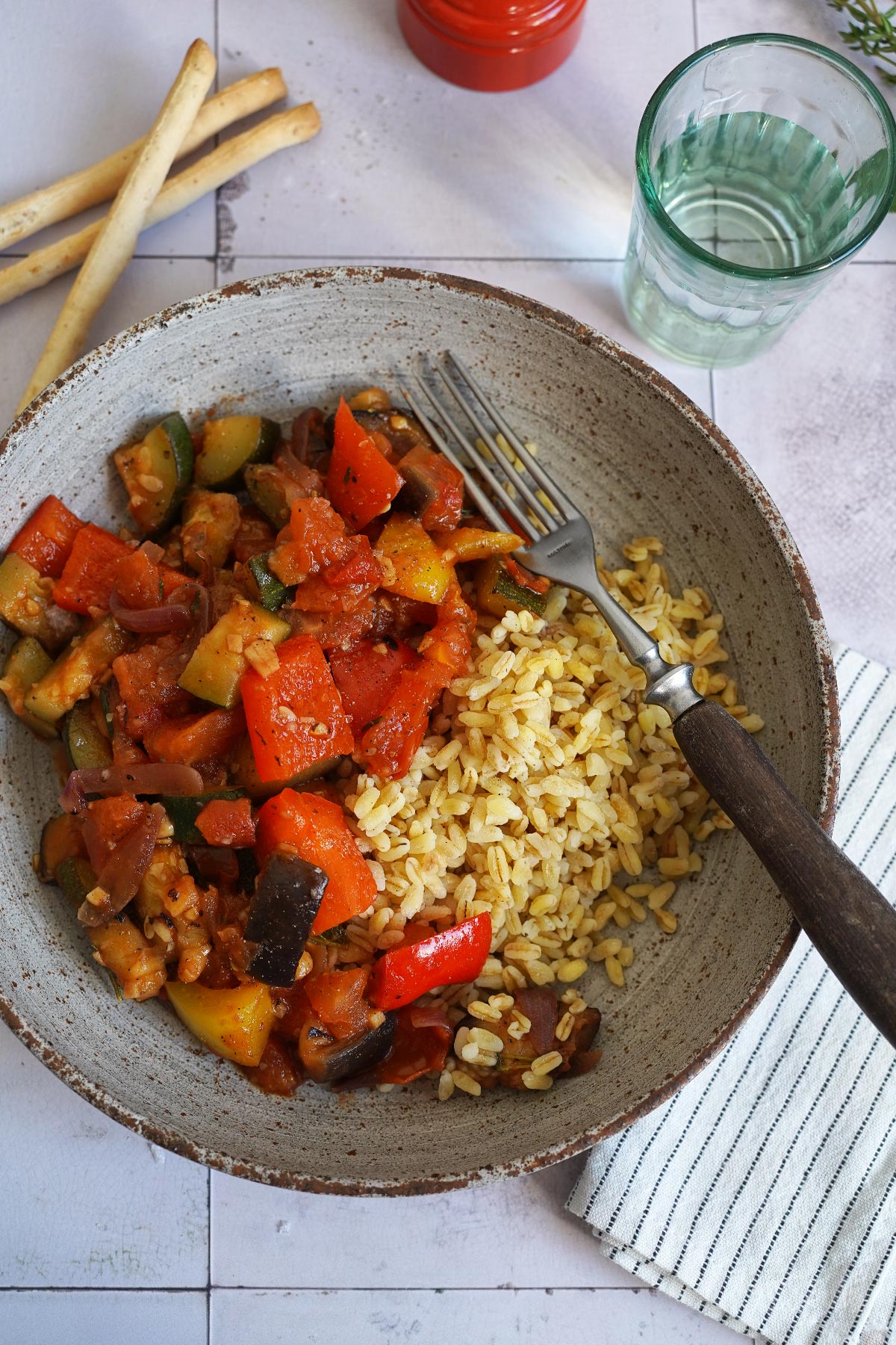 Einfaches Ratatouille mit Sonnenweizen | Bake to the roots