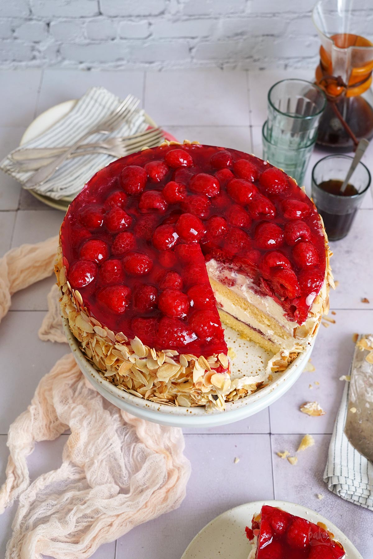 Raspberry Mascarpone Layer Cake | Bake to the roots