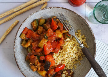 Einfaches Ratatouille mit Sonnenweizen | Bake to the roots