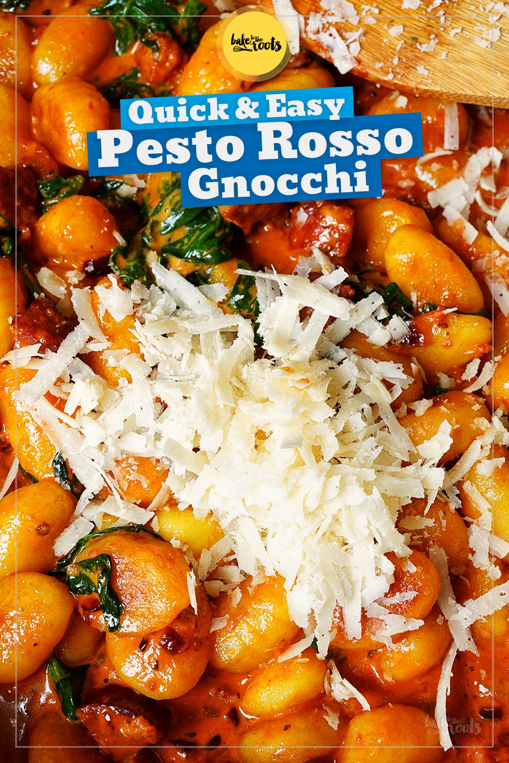 Quick Gnocchi with Chorizo, Pesto Rosso & Spinach | Bake to the roots