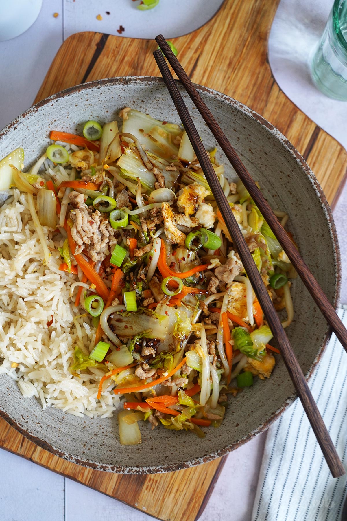 Einfache Chinakohl Hackfleisch Pfanne | Bake to the roots