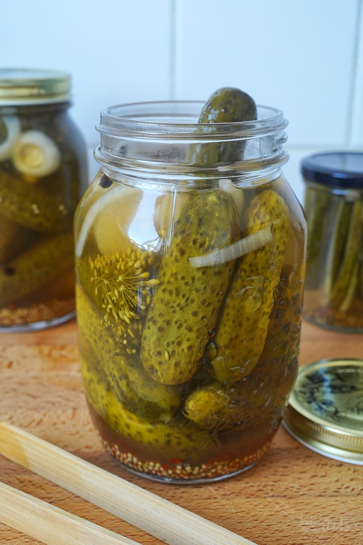 Homemade Pickled Gherkins with Yellow Dill & Mustard Seeds | Bake to the roots