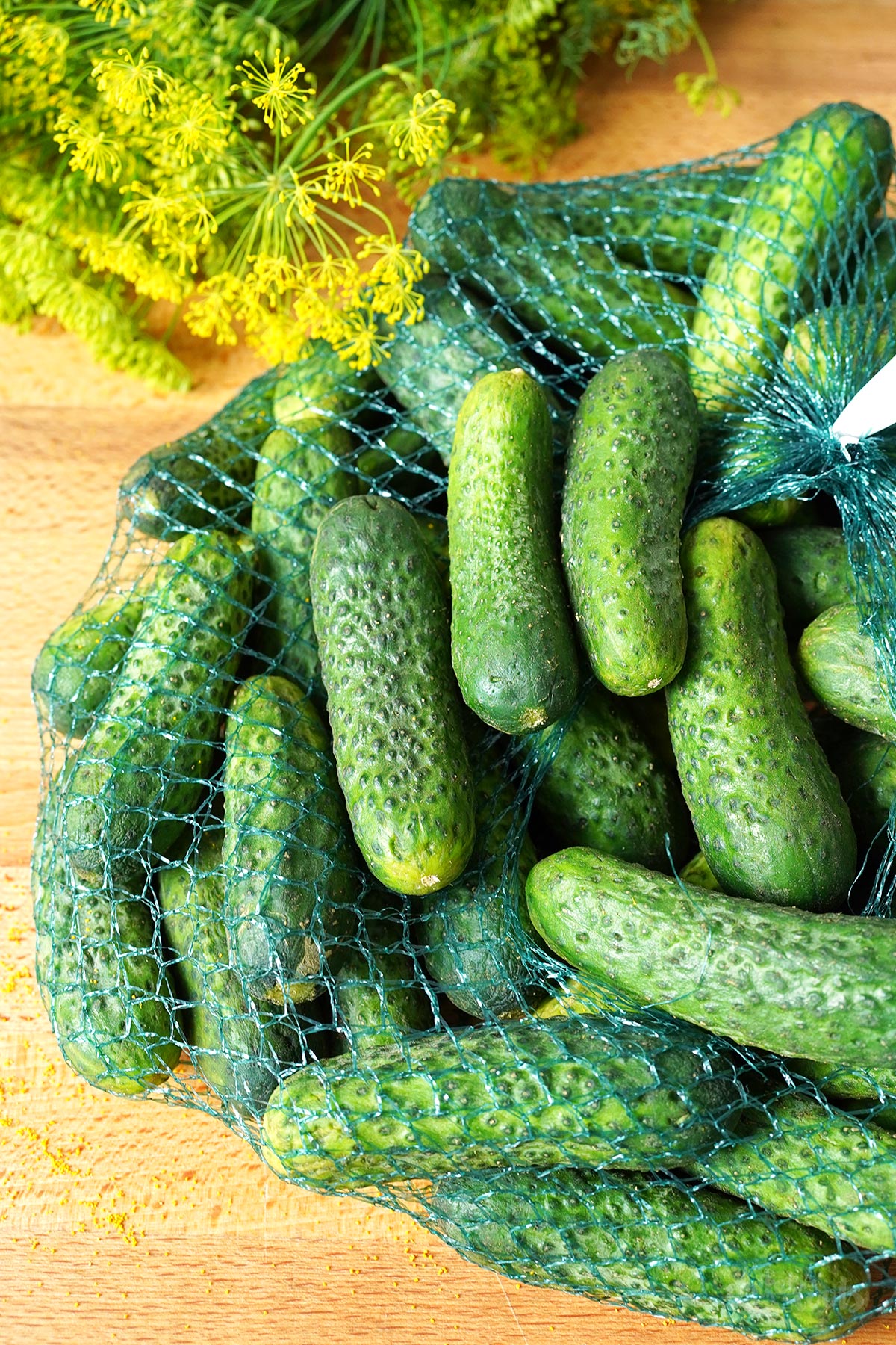 Homemade Pickled Gherkins with Yellow Dill & Mustard Seeds | Bake to the roots