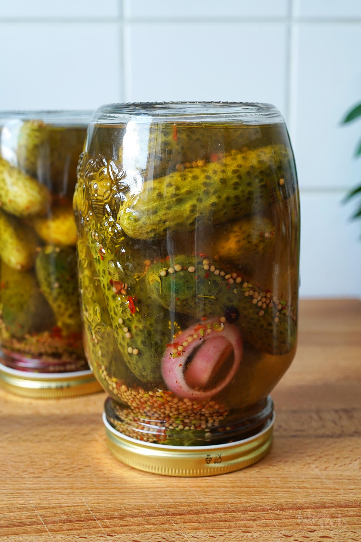 Homemade Pickled Gherkins with Yellow Dill & Mustard Seeds | Bake to the roots