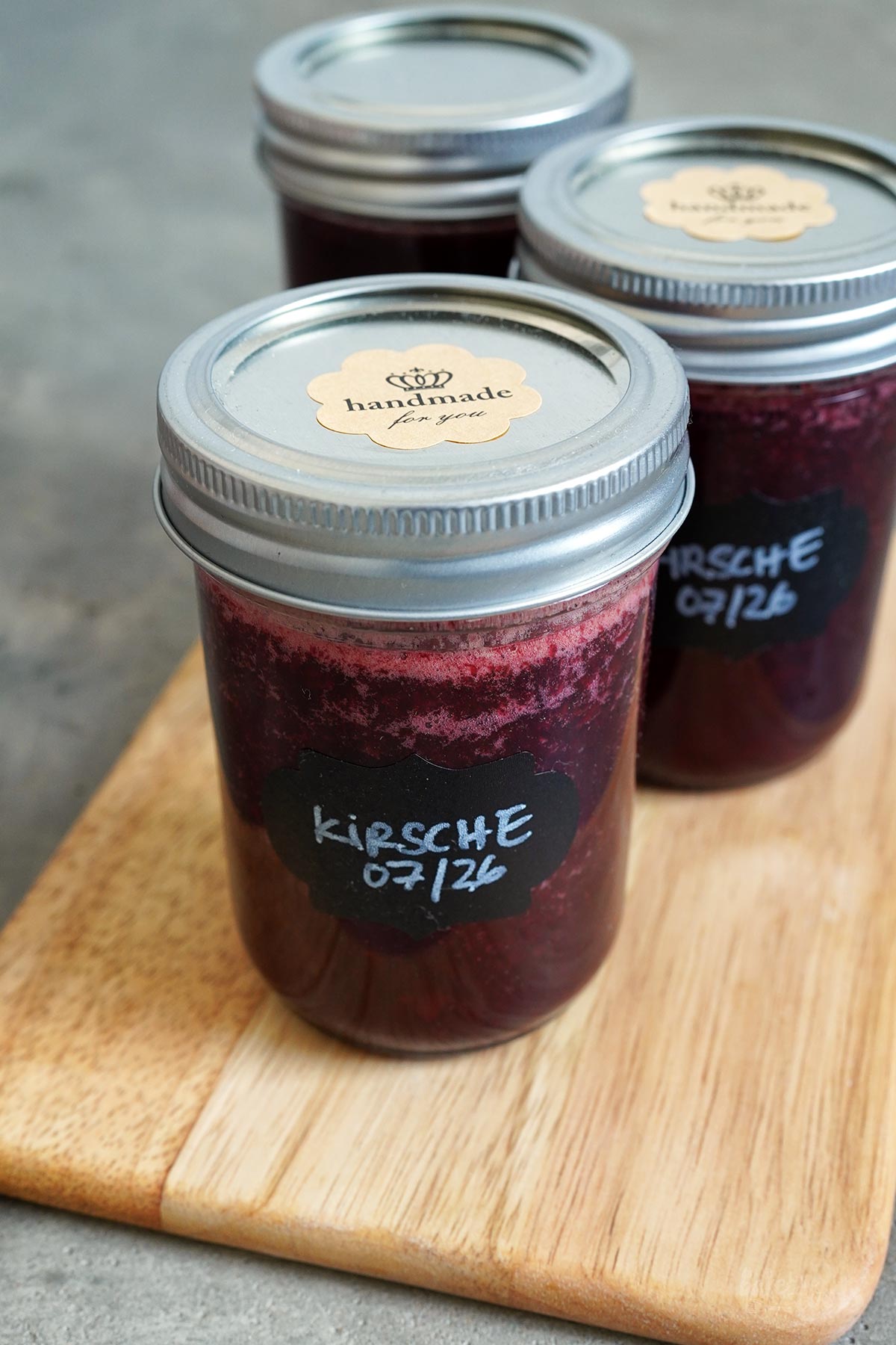 Einfache Kirschmarmelade mit Vanille (zuckerfrei) | Bake to the roots