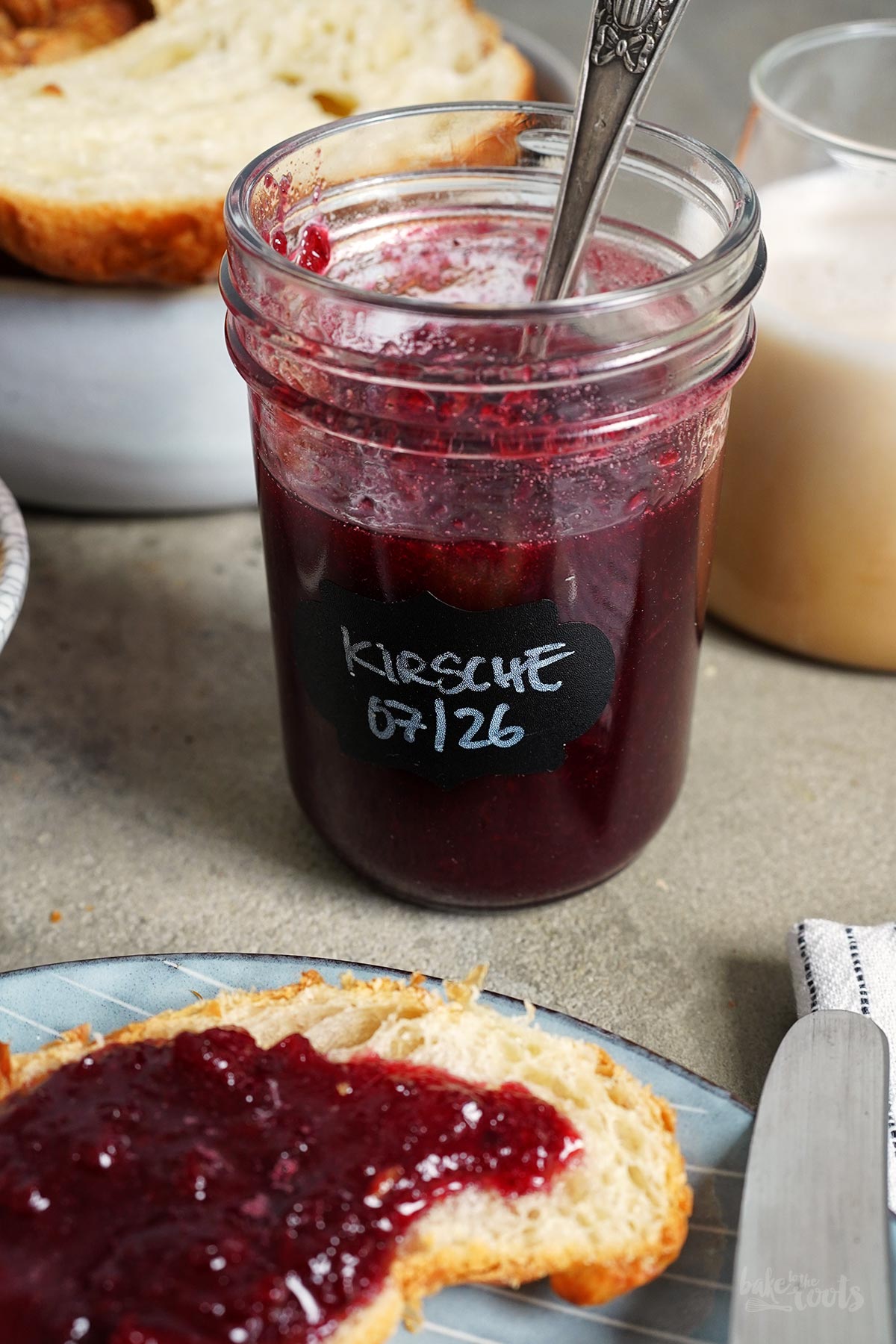 Einfache Kirschmarmelade mit Vanille (zuckerfrei) | Bake to the roots
