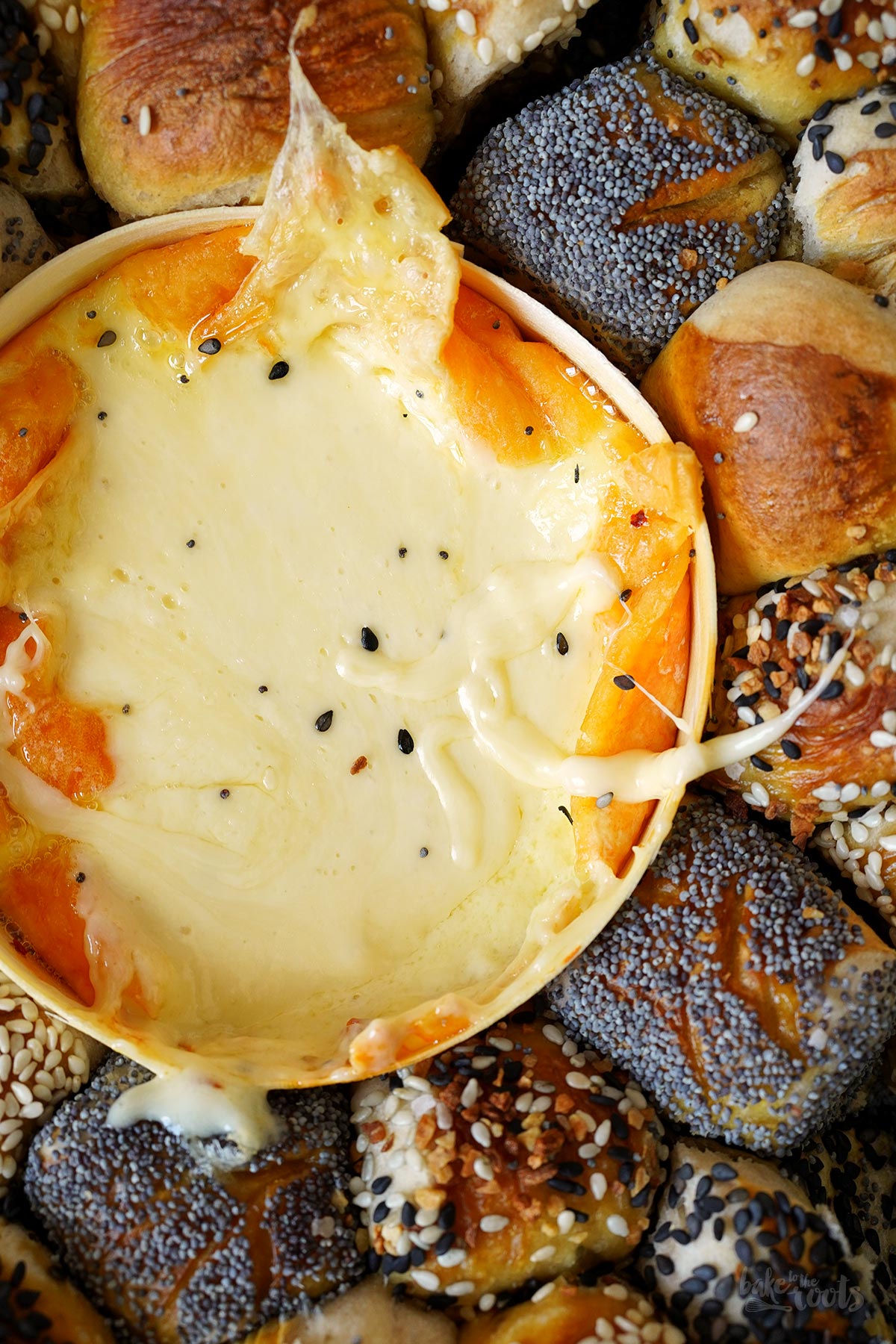 Pretzel Sticks Pull Apart Bread with Cheese Dip | Bake to the roots