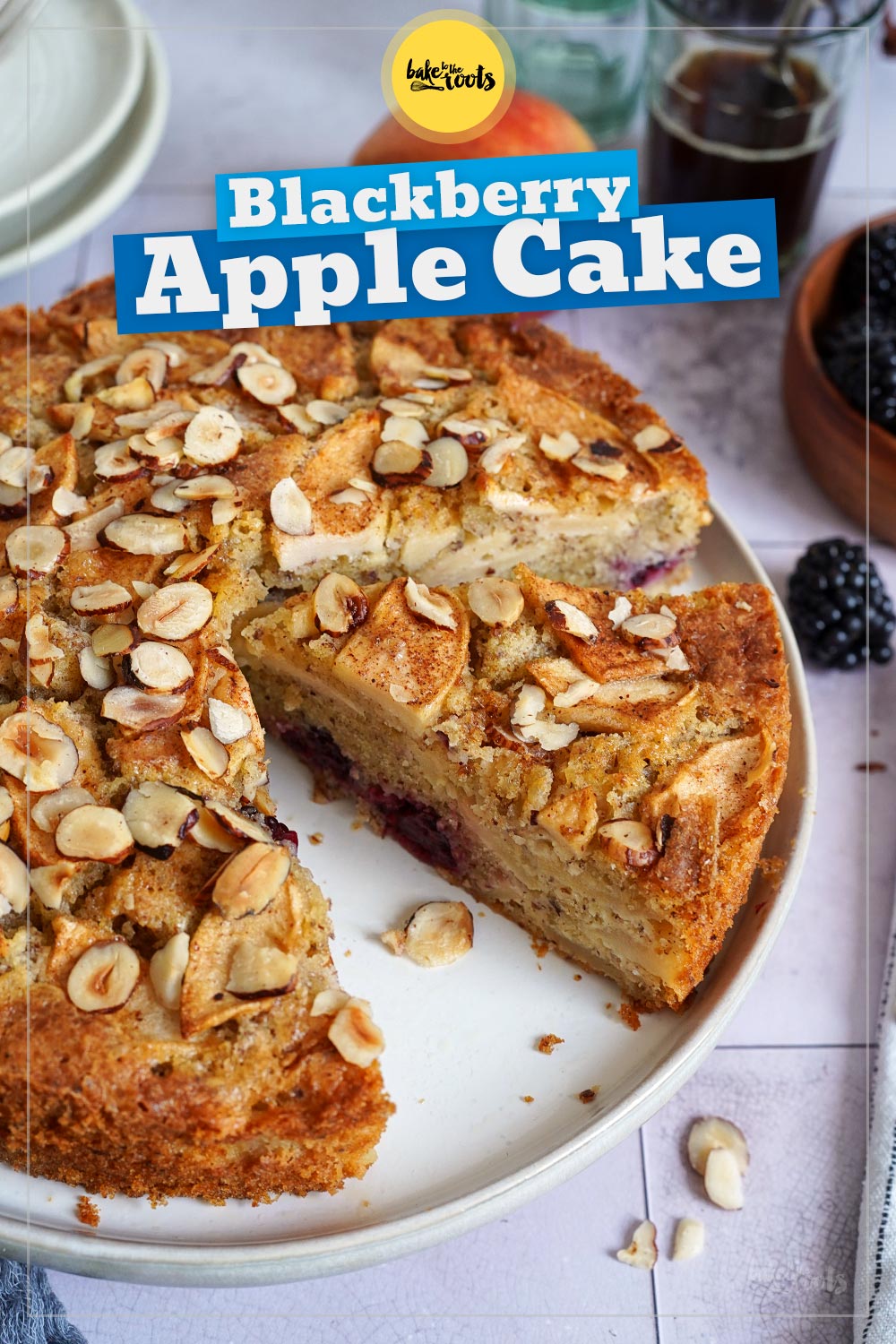 Quick & Easy Blackberry Apple Cake | Bake to the roots