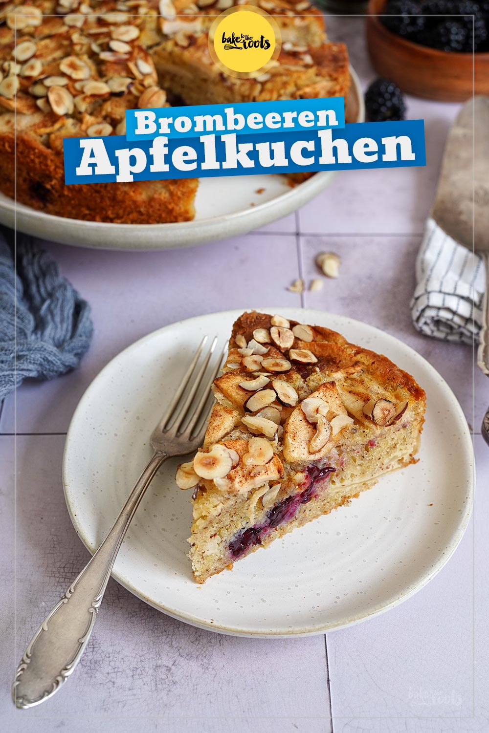 Einfacher Brombeeren Apfelkuchen | Bake to the roots