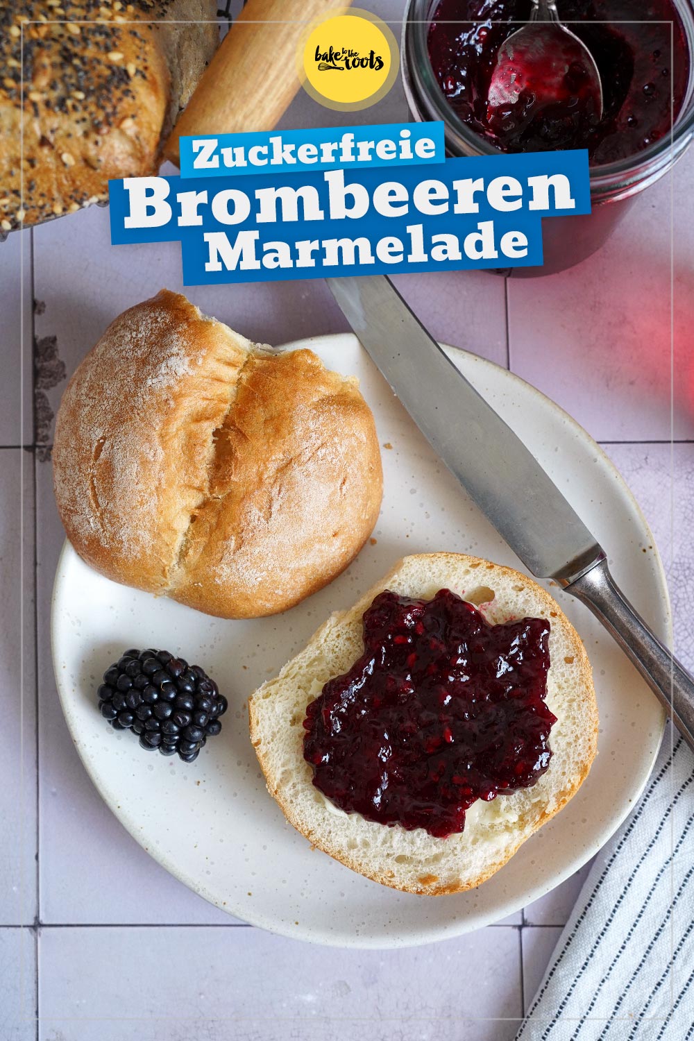 Einfache Brombeeren Marmelade (zuckerfrei) | Bake to the roots