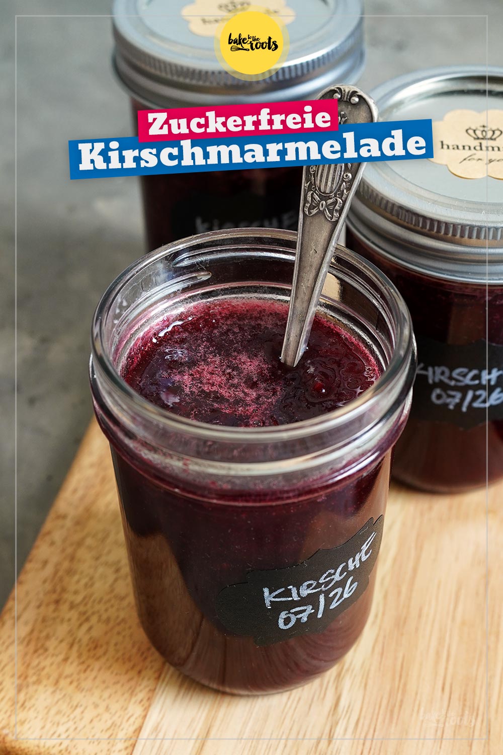 Einfache Kirschmarmelade mit Vanille (zuckerfrei) | Bake to the roots