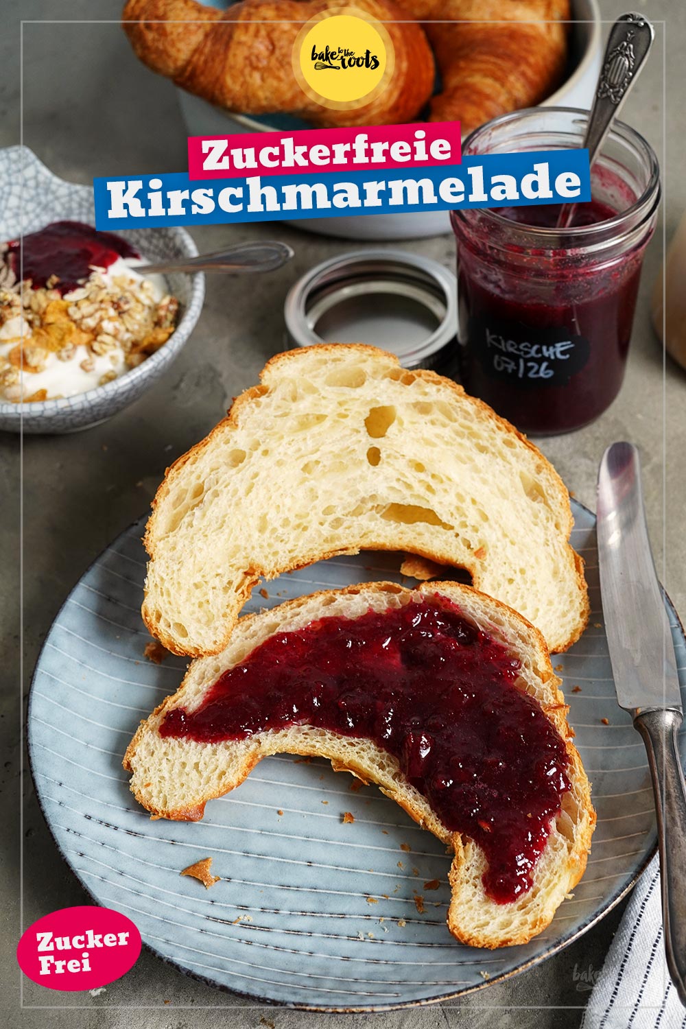 Einfache Kirschmarmelade mit Vanille (zuckerfrei) | Bake to the roots