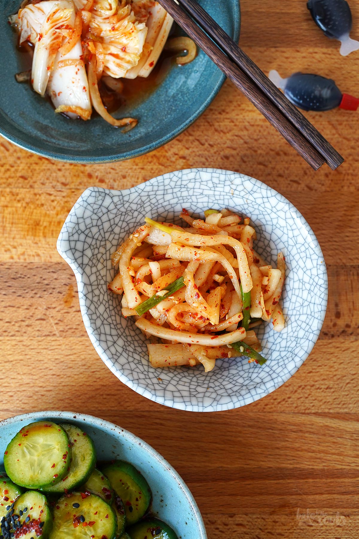 Spicy Korean Radish Salad (Mue Saeng Chae) | Bake to the roots
