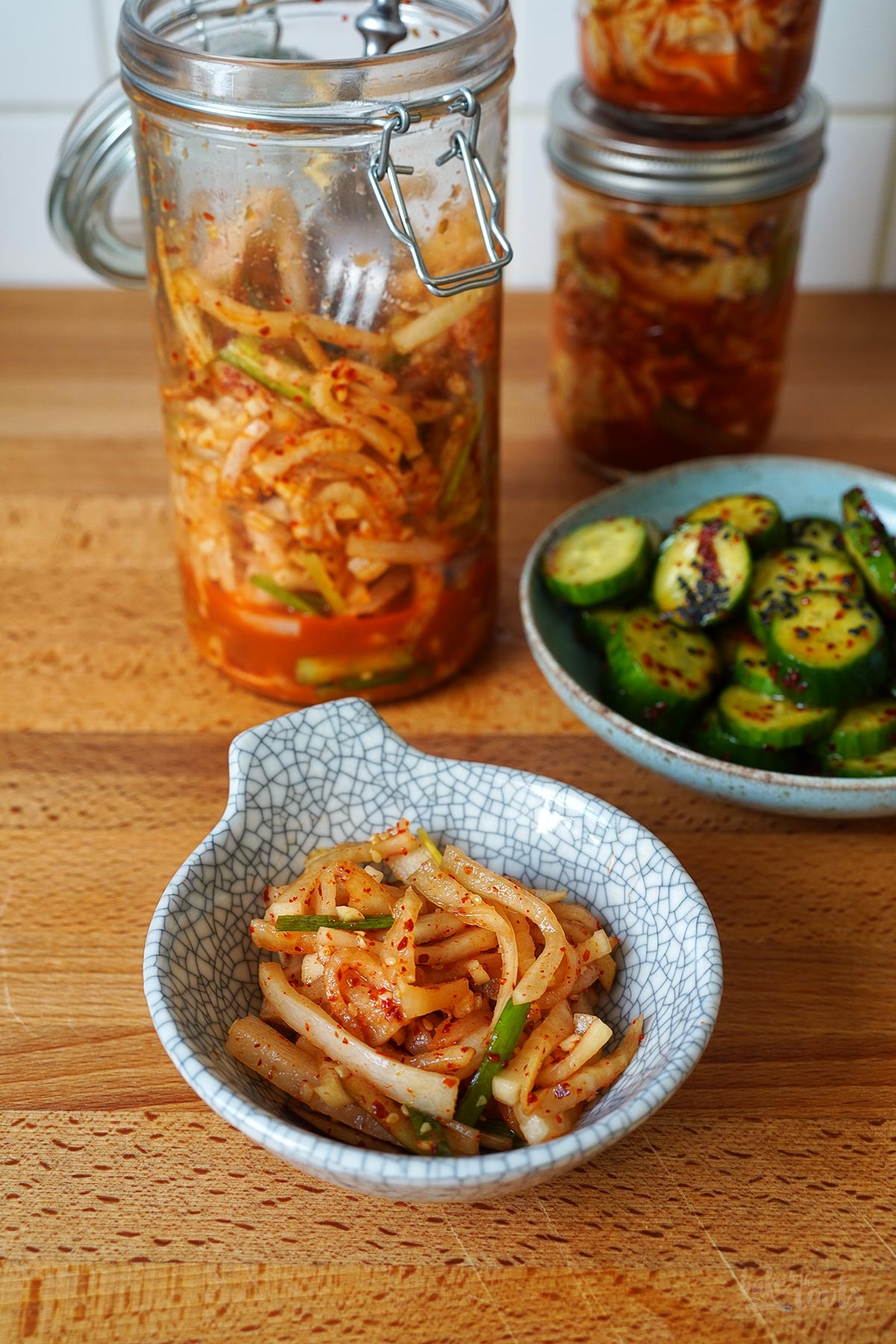 Spicy Korean Radish Salad (Mue Saeng Chae) | Bake to the roots