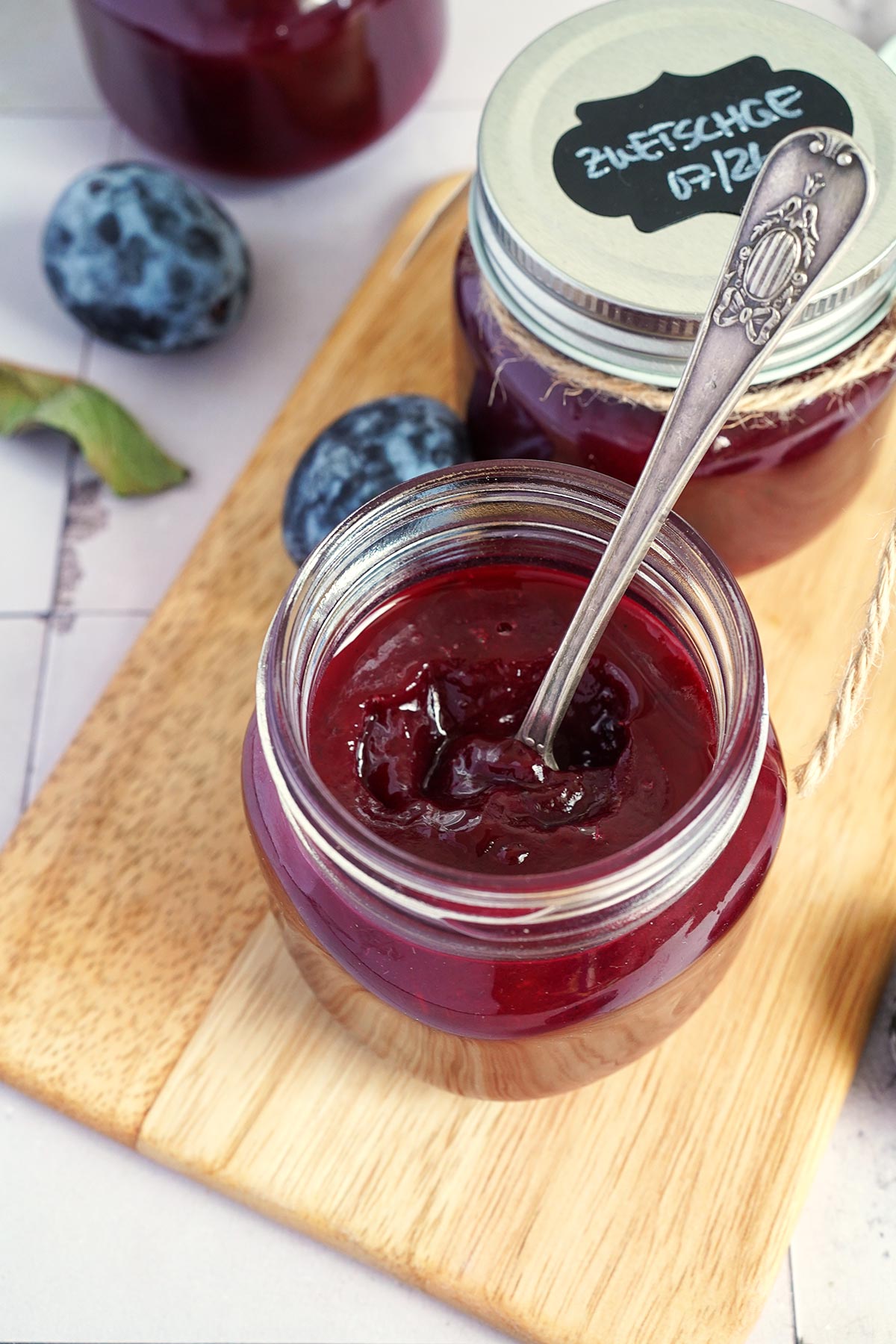 German Damson Plum Jam (no sugar added) | Bake to the roots