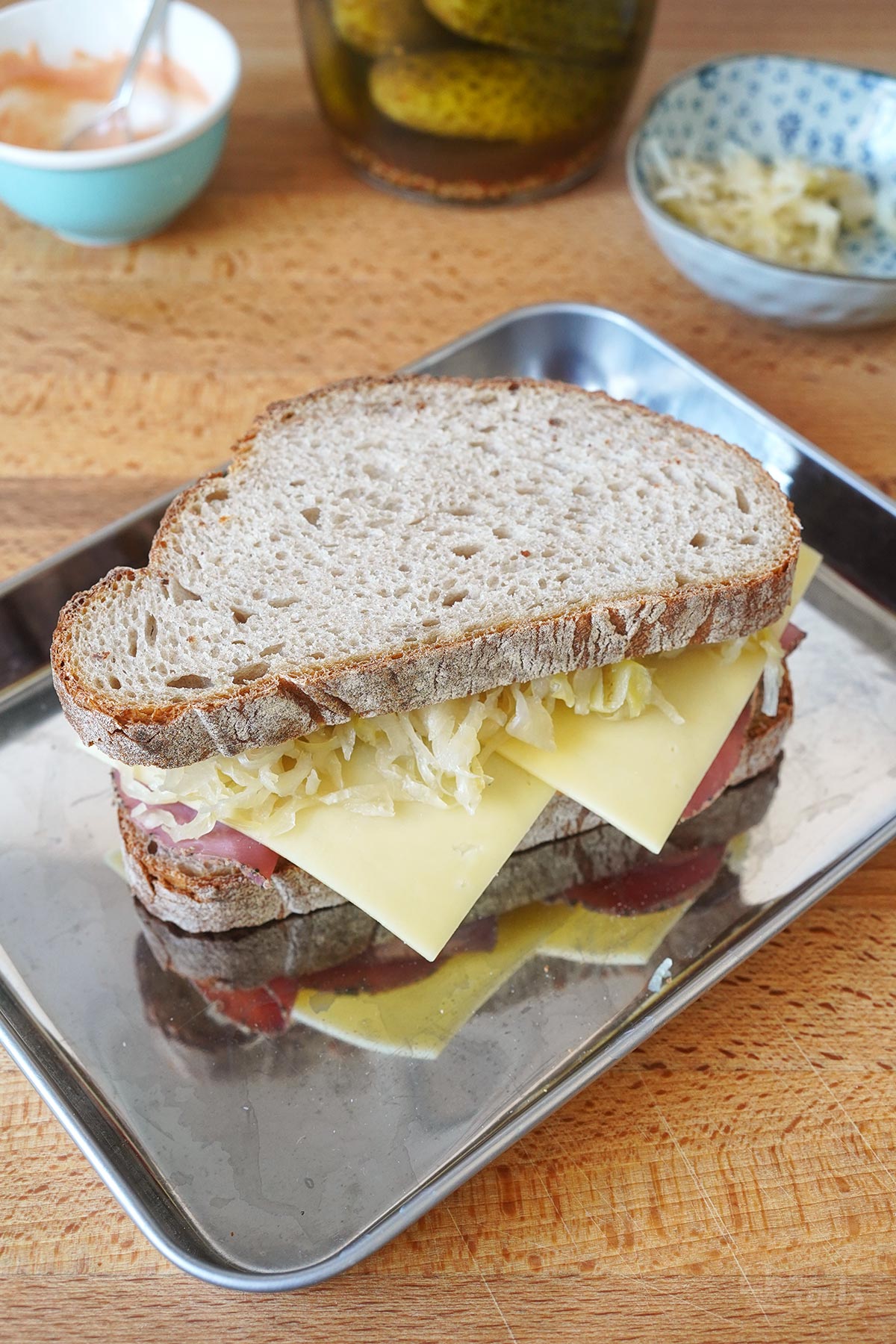Einfaches Reuben Sandwich (AirFryer Version) | Bake to the roots
