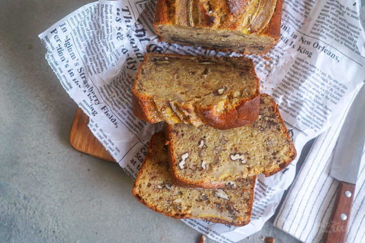 Bananenbrot mit Pekannüssen & gebräunter Butter | Bake to the roots