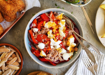 Geröstete Paprika & Thunfisch Salat (Tapas) | Bake to the roots