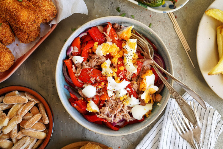 Geröstete Paprika & Thunfisch Salat (Tapas) | Bake to the roots