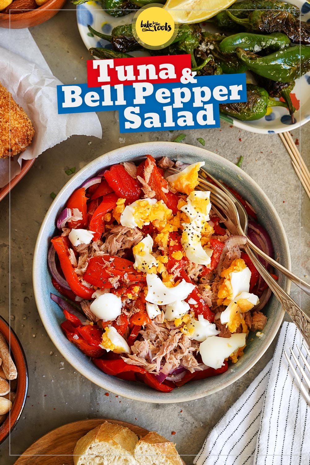 Roasted Bell Pepper & Tuna Salad (Tapas) | Bake to the roots