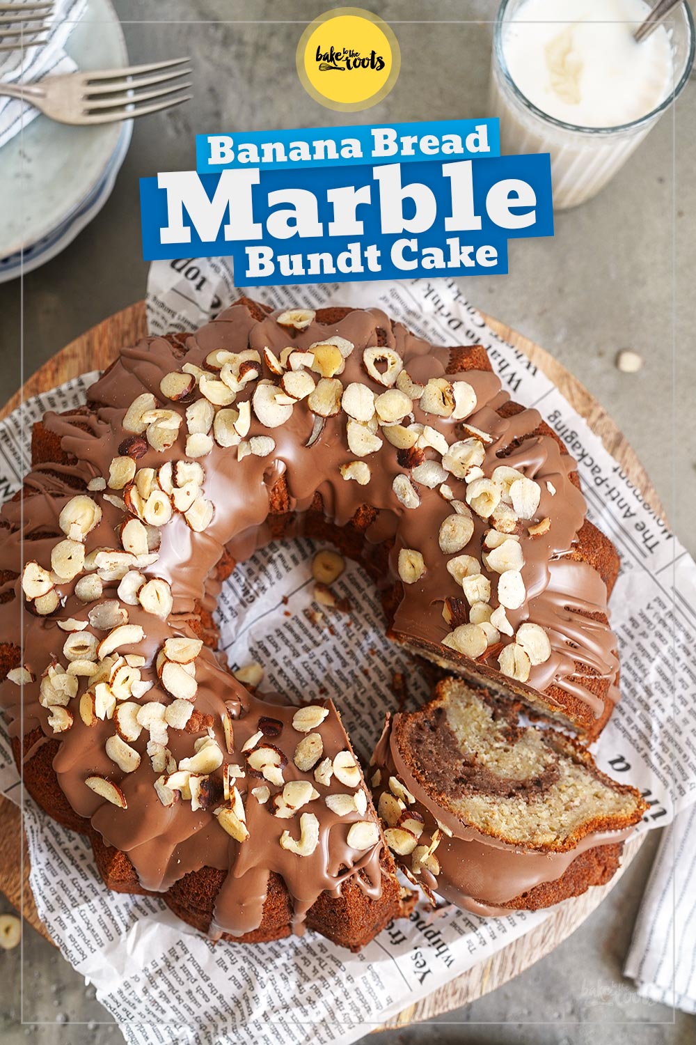 Banana Bread Marble Bundt Cake | Bake to the roots