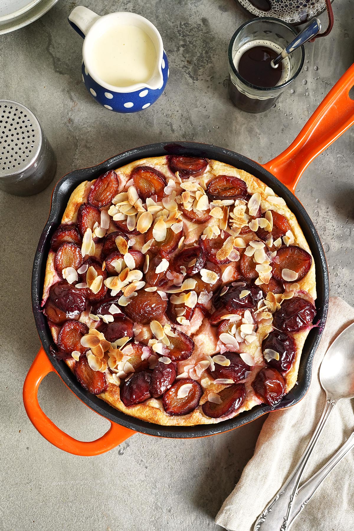 Baked Semolina Pudding with Damson Plums | Bake to the roots