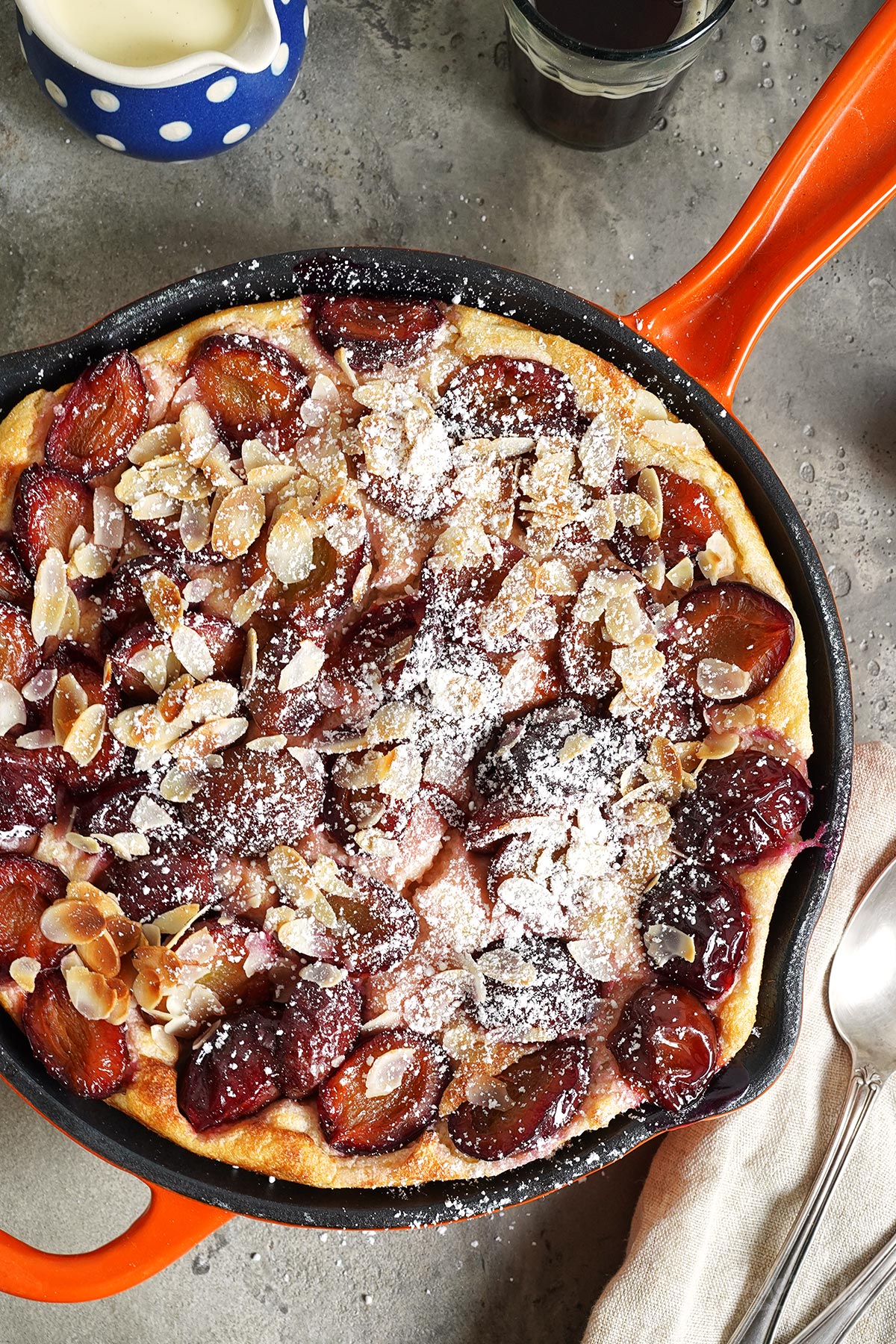 Baked Semolina Pudding with Damson Plums | Bake to the roots
