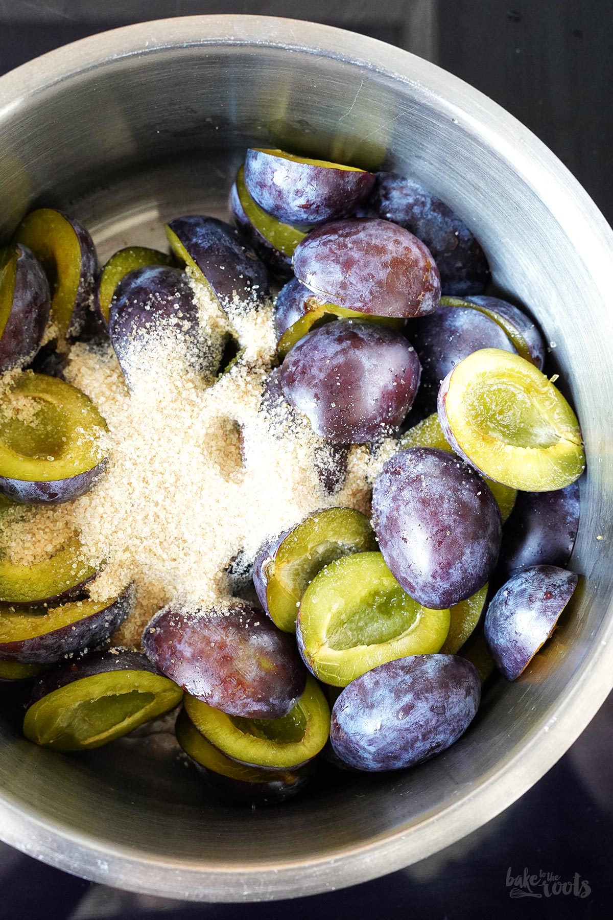 Baked Semolina Pudding with Damson Plums | Bake to the roots