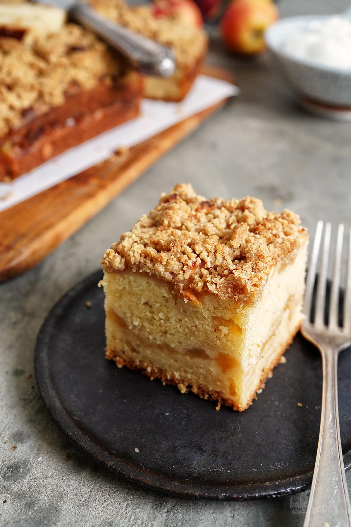 Apfelmus Streuselkuchen | Bake to the roots